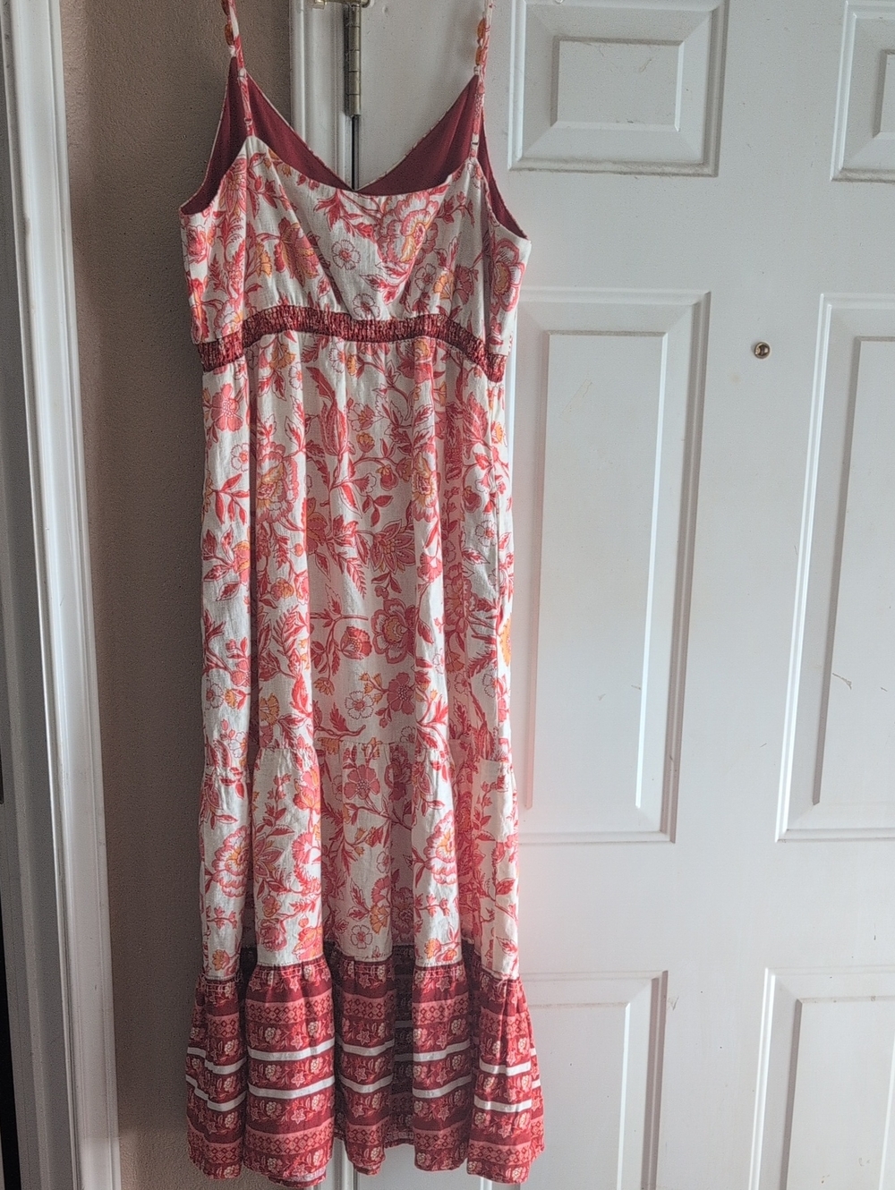 Rachel Zoe Cream and Coral Floral Maxi Dress - Picture 1 of 3